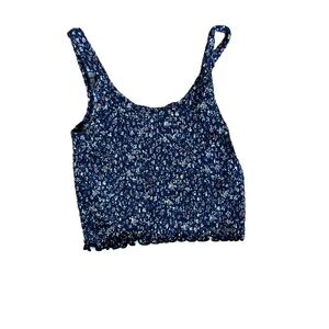 Hollister Blue Floral Tank Top